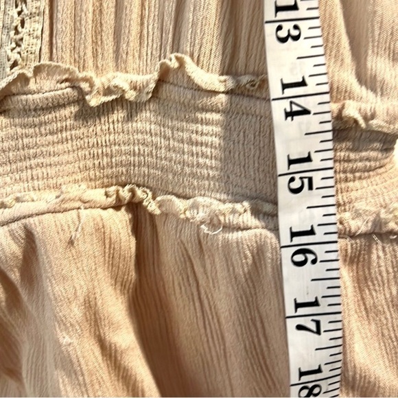 Baeverly,Gorgeous Lined,Cream,TwirlAble Dress,Faux Embellis’d Drawstring,Size M - Picture 8 of 9